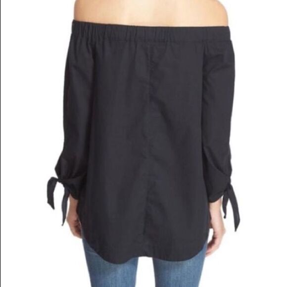 Free People Show Me Some Shoulder Black Top Witchy Romantic Goth Size Small - Picture 3 of 10